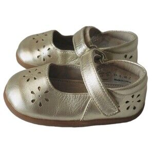 See Kai Run Toddler Girls Ginger II Fashion Gold Mary Janes Shoes Size 5